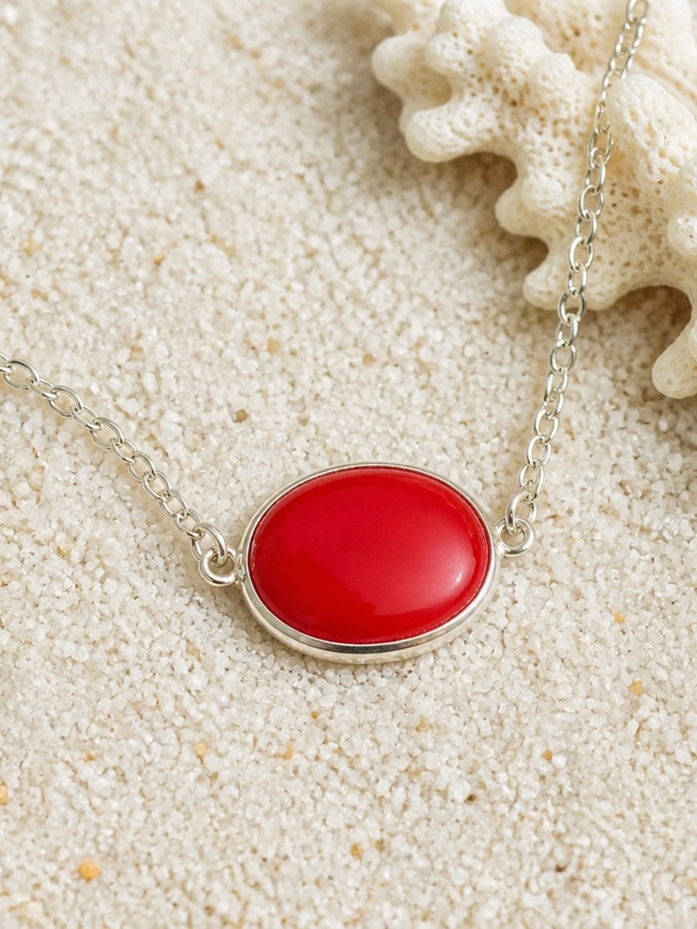 NEW! Red Coral Choker Necklace